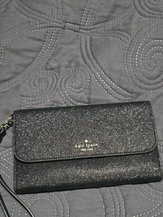 kate spade Handbags - kate spade Black Glitter Wristlet Clutch